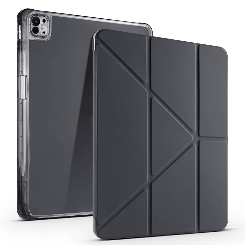 Apple iPad Pro 13 2024 Kılıf Zore Tri Folding Kalem Bölmeli Standlı Kılıf