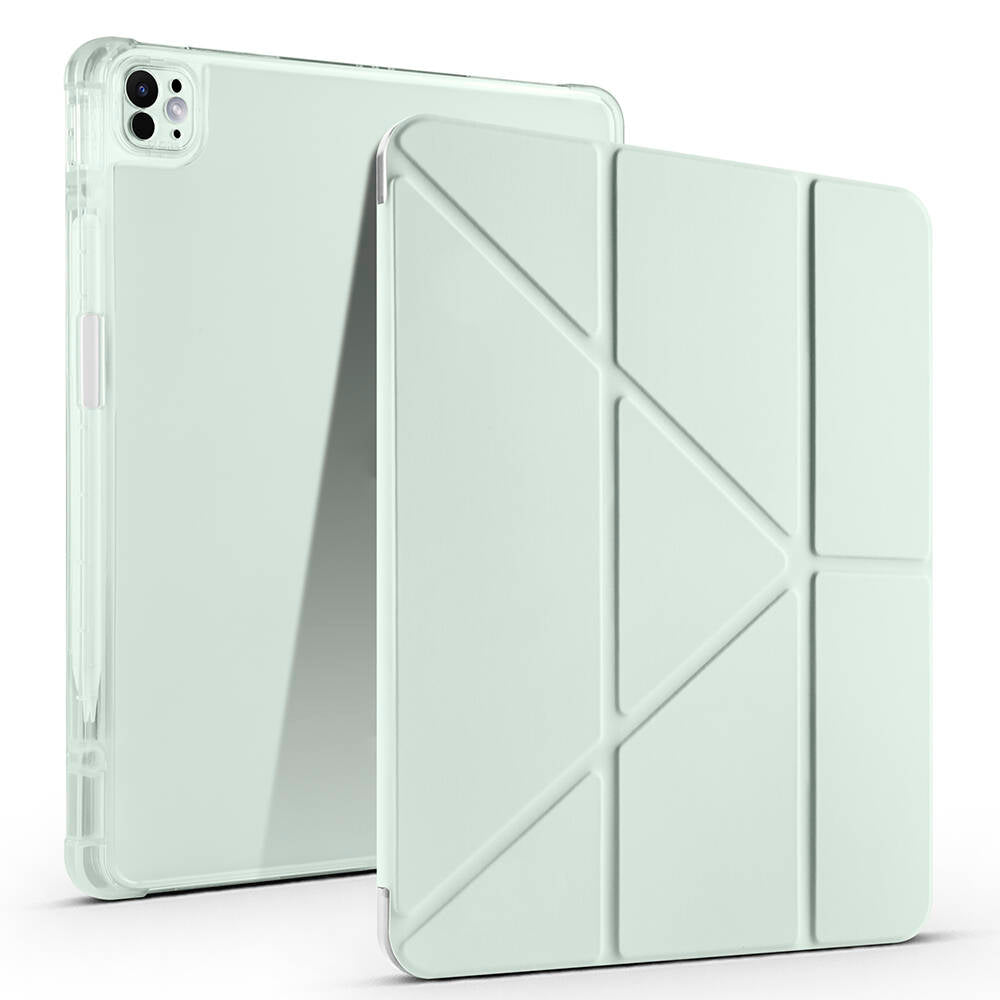 Apple iPad Pro 13 2024 Kılıf Zore Tri Folding Kalem Bölmeli Standlı Kılıf