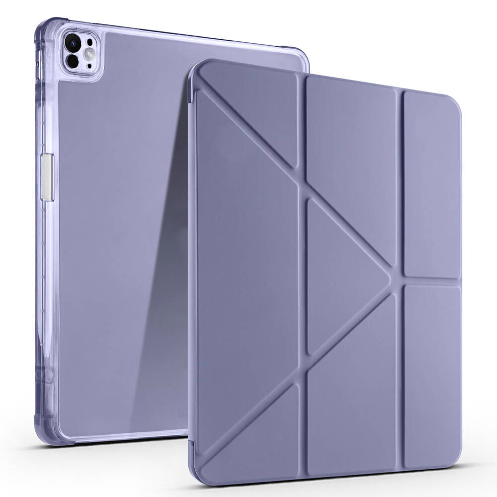 Apple iPad Pro 13 2024 Kılıf Zore Tri Folding Kalem Bölmeli Standlı Kılıf