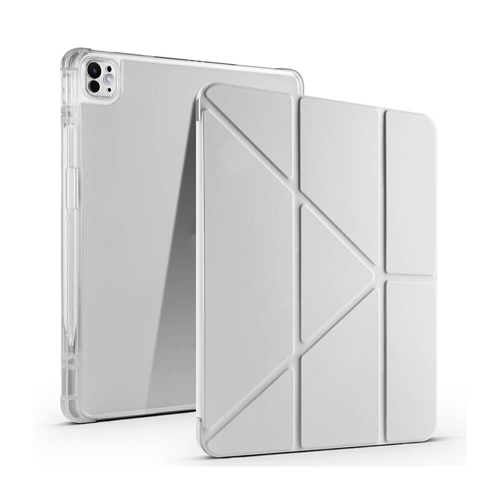 Apple iPad Pro 13 2024 Kılıf Zore Tri Folding Kalem Bölmeli Standlı Kılıf