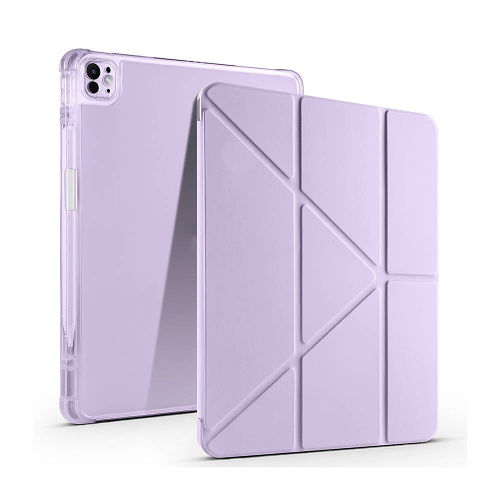 Apple iPad Pro 13 2024 Kılıf Zore Tri Folding Kalem Bölmeli Standlı Kılıf