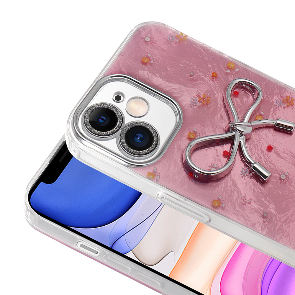 Apple iPhone 11 Kılıf Kamera Korumalı Figürlü Zore Ponti Silikon Kapak Açık Pembe