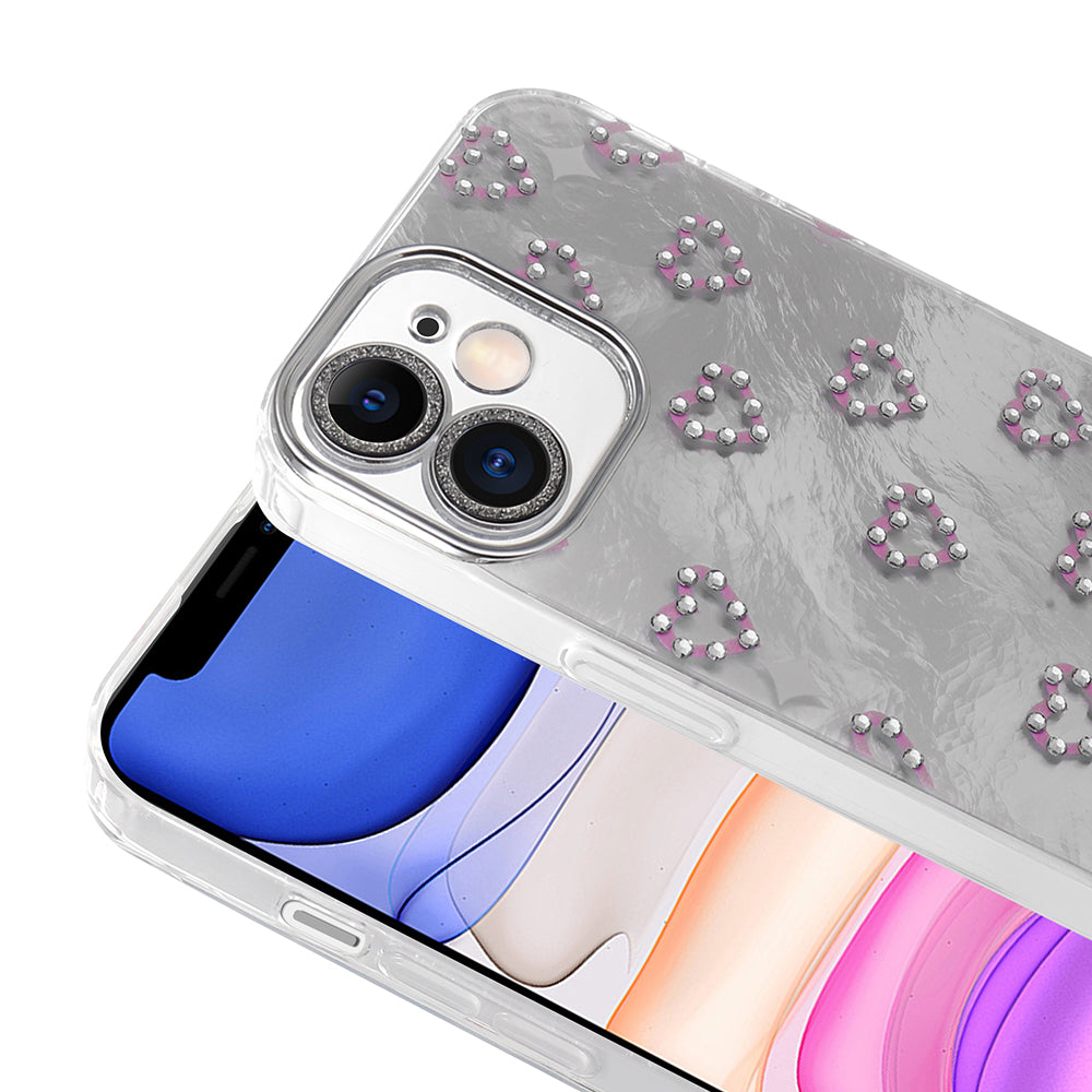 Apple iPhone 11 Kılıf Kamera Korumalı Figürlü Zore Ponti Silikon Kapak Açık Pembe