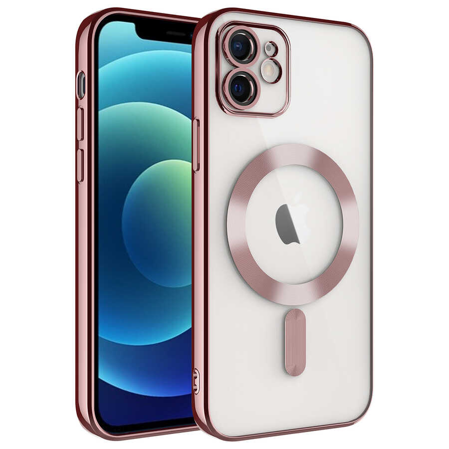 Apple iPhone 11 Kılıf Kamera Korumalı M-safe Wireless Şarj Özellikli Zore Demre Kapak