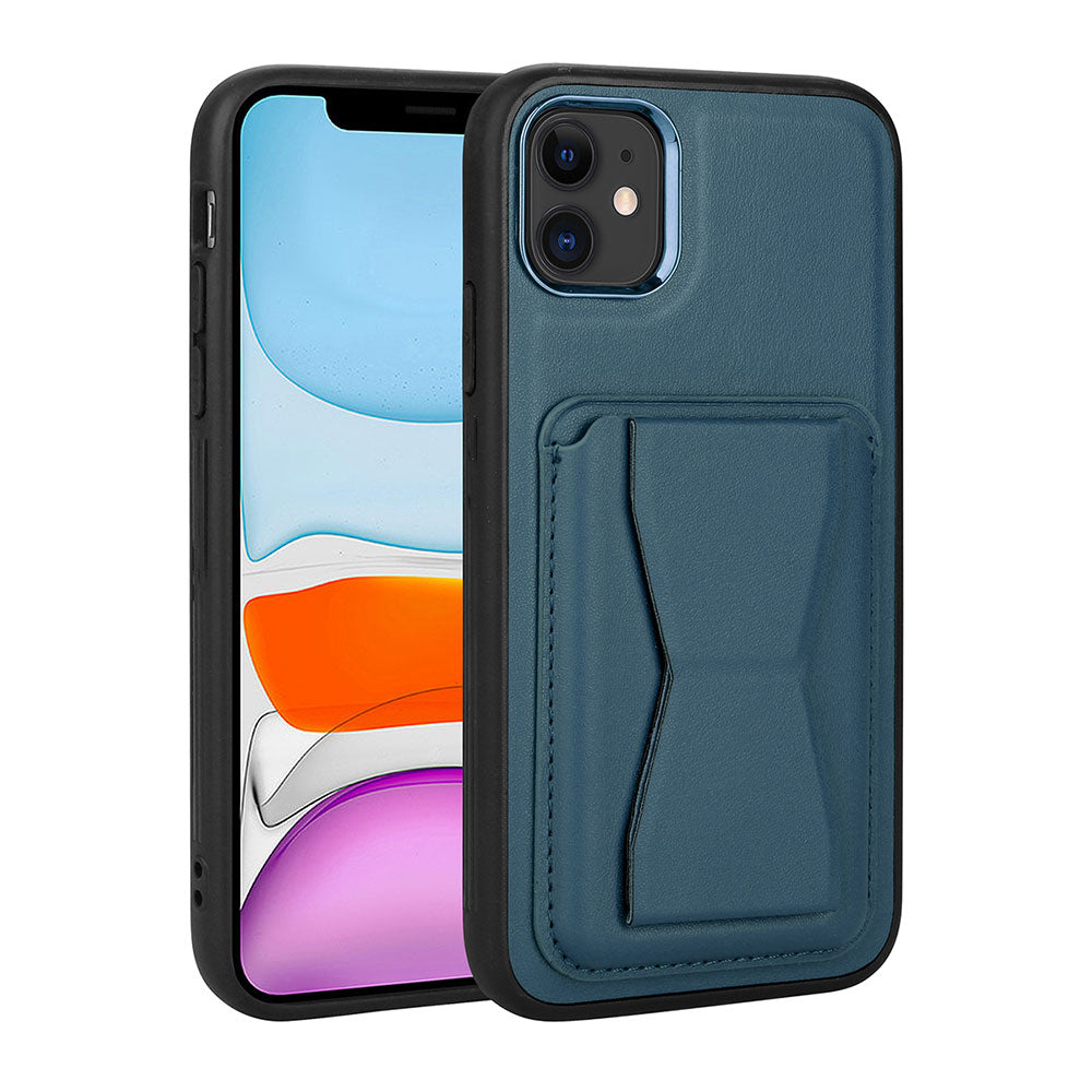 Apple iPhone 11 Kılıf Kartlıklı Standlı Pu Deri Zore Memo Kapak