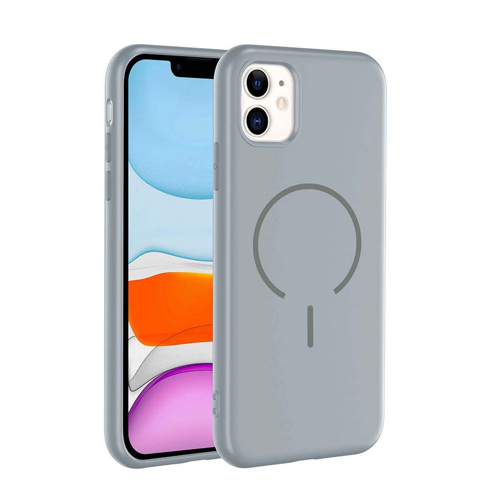 Apple iPhone 11 Kılıf M-safe Şarj Özellikli Zore Meta Kapak