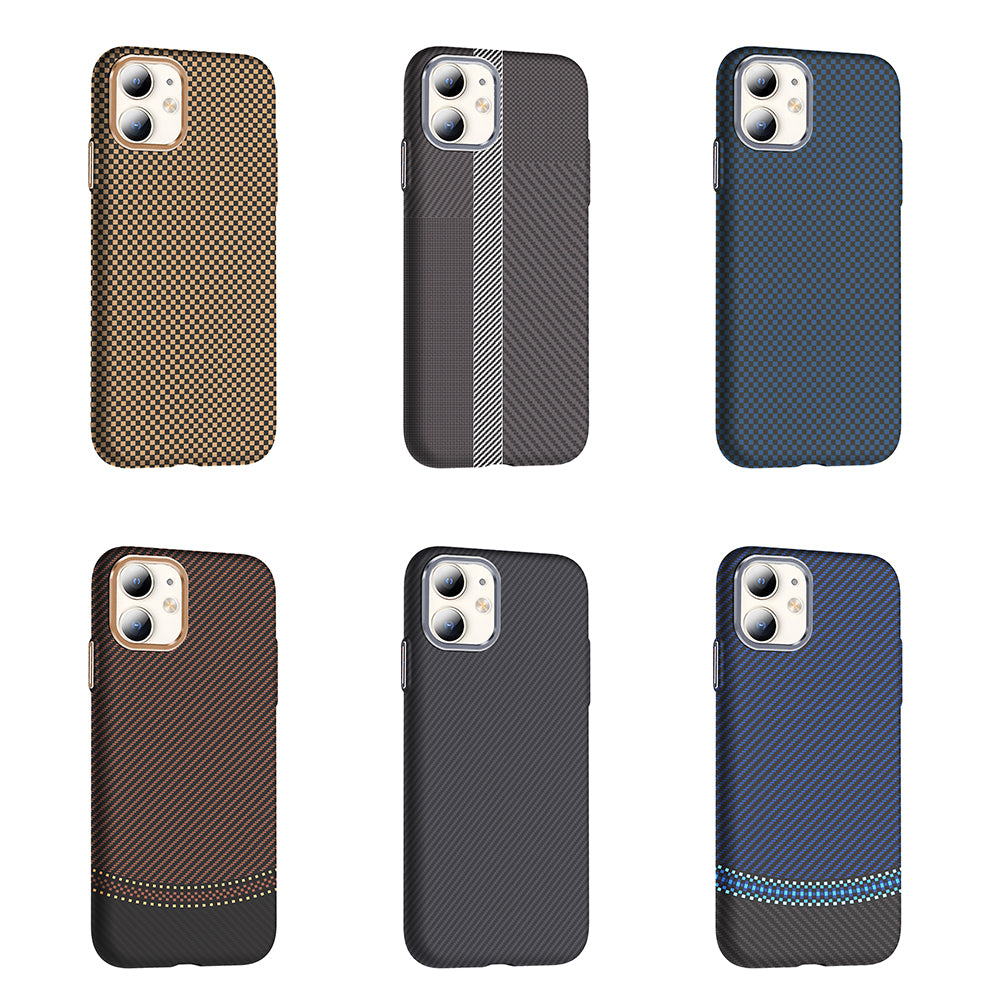 Apple iPhone 11 Kılıf M-safe Şarj Özellikli Karbon Fiber Görünümlü Zore Gros Kapak Siyah