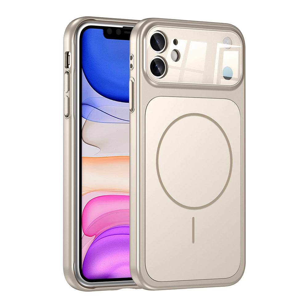 Apple iPhone 11 Kılıf Zore M-Safe Şarj Özellikli Kamera Korumalı Formen Kapak