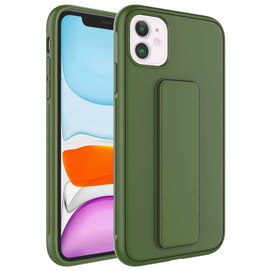 Apple iPhone 11 Kılıf Zore Qstand Kapak