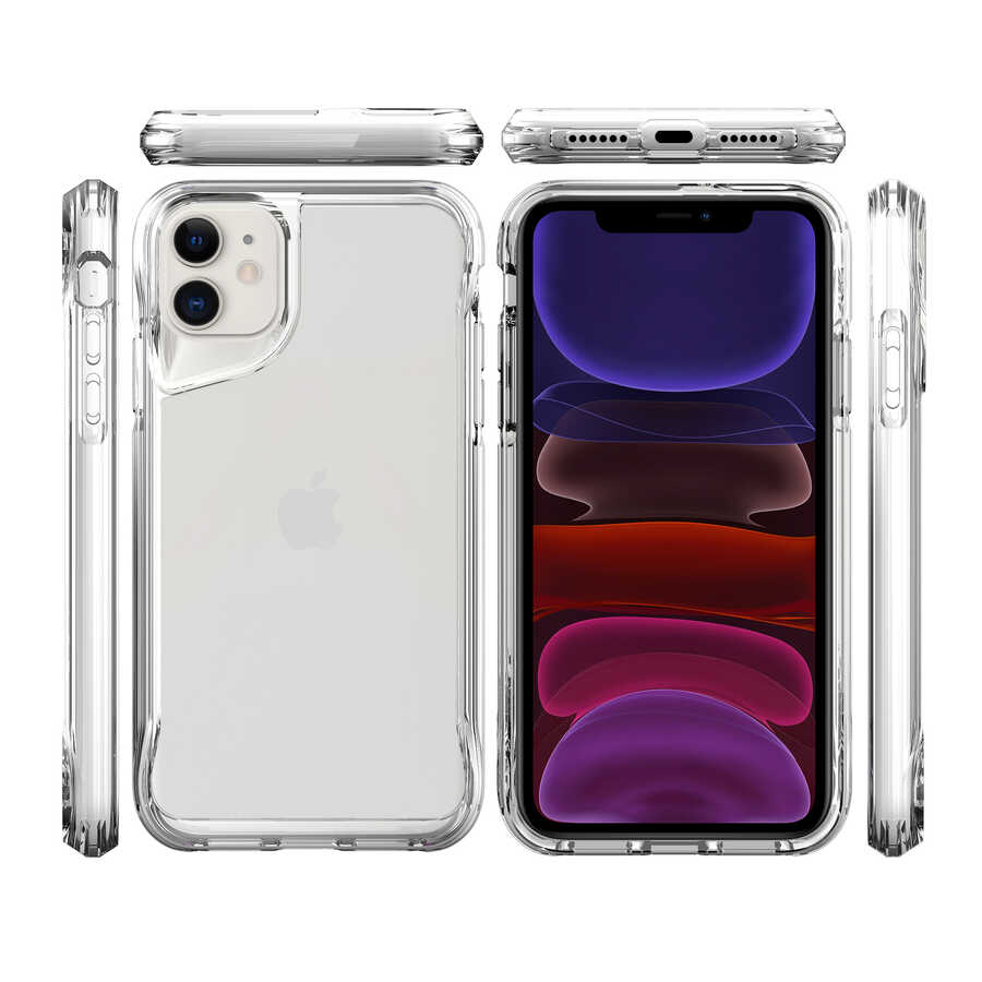 Apple iPhone 11 Kılıf Zore T-Max Kapak Renksiz