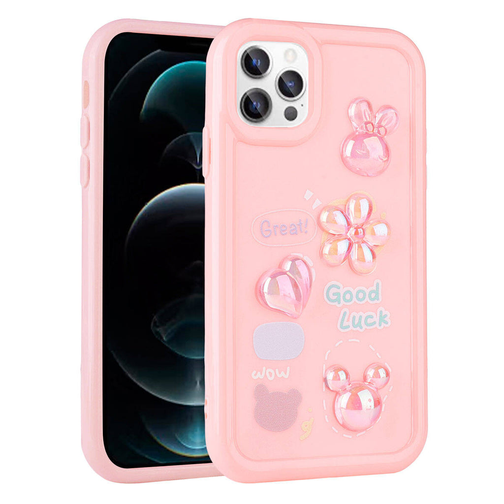 Apple iPhone 11 Pro Kılıf Kabartma Figürlü Parlak Zore Toys Silikon Kapak