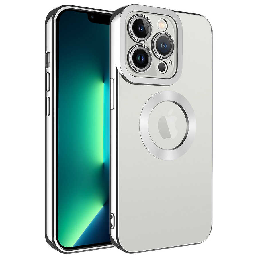 Apple iPhone 11 Pro Max Kılıf Kamera Korumalı Logo Gösteren Zore Omega Kapak