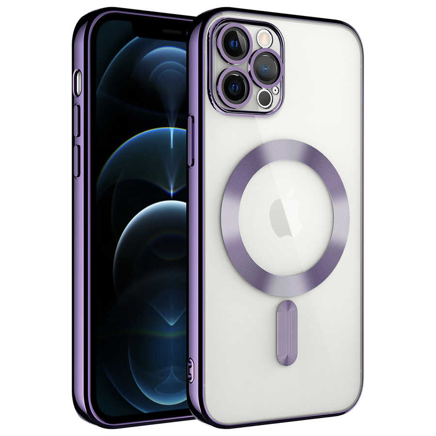 Apple iPhone 11 Pro Max Kılıf Kamera Korumalı M-safe Wireless Şarj Özellikli Zore Demre Kapak