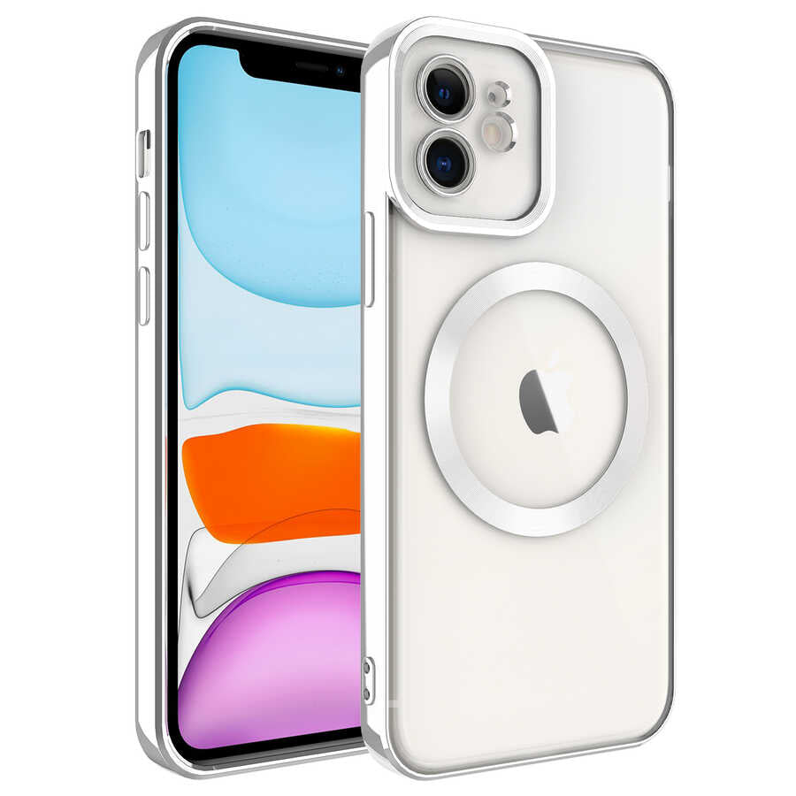 Apple iPhone 12 Kılıf M-safe Wireless Şarj Özellikli Zore Setro Silikon