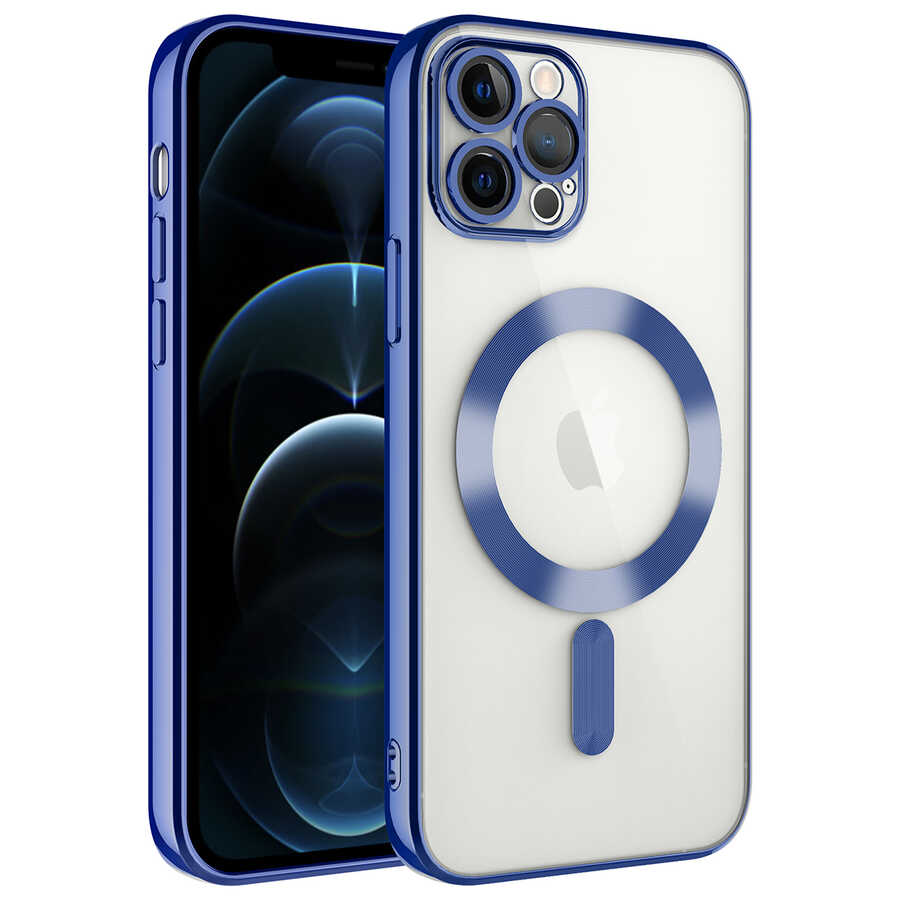 Apple iPhone 12 Pro Kılıf Kamera Korumalı M-safe Wireless Şarj Özellikli Zore Demre Kapak