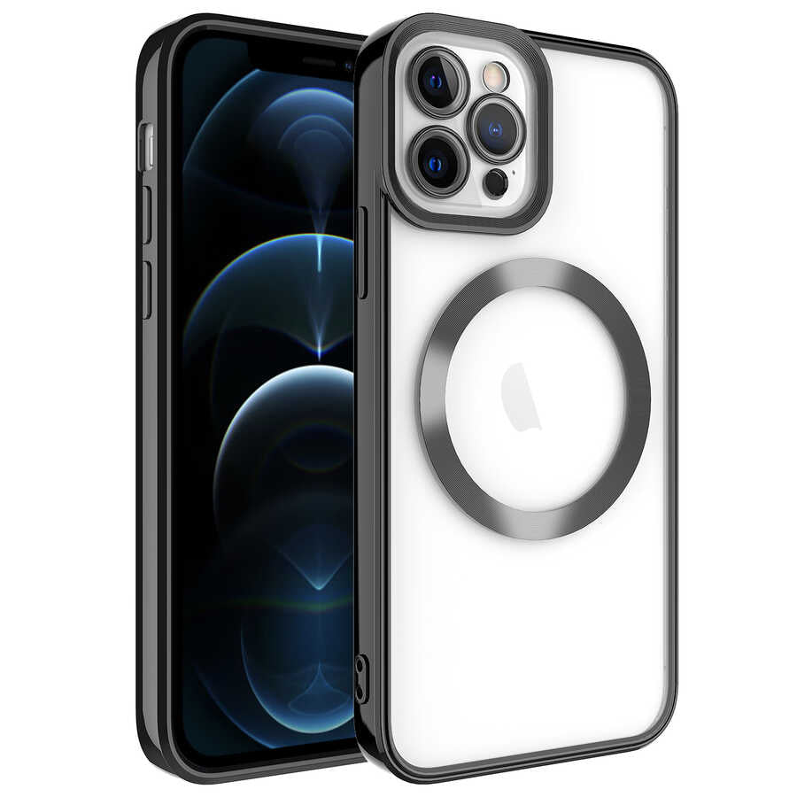 Apple iPhone 12 Pro Kılıf M-safe Wireless Şarj Özellikli Zore Setro Silikon