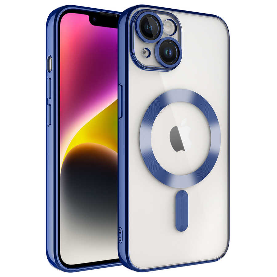 Apple iPhone 13 Kılıf Kamera Korumalı M-safe Wireless Şarj Özellikli Zore Demre Kapak