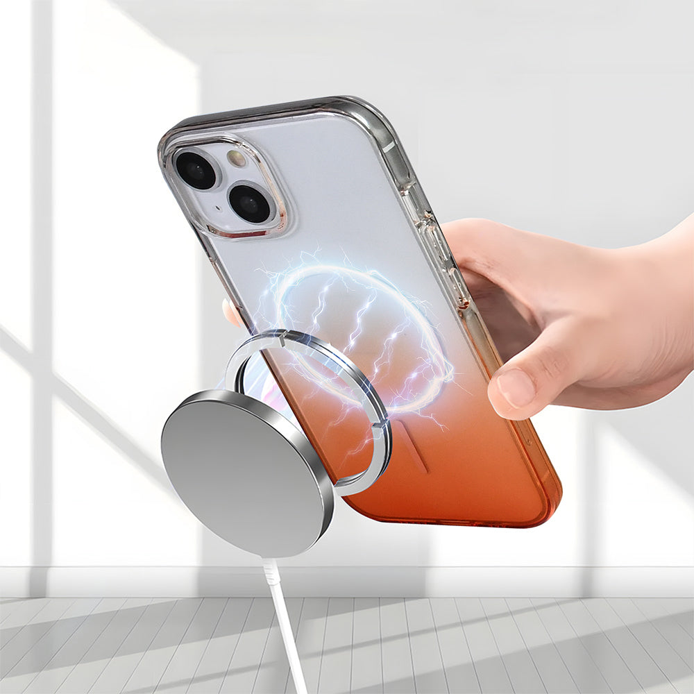 Apple iPhone 13 Kılıf M-Safe Şarj Özellikli Zore Septik Silikon Kapak Pembe