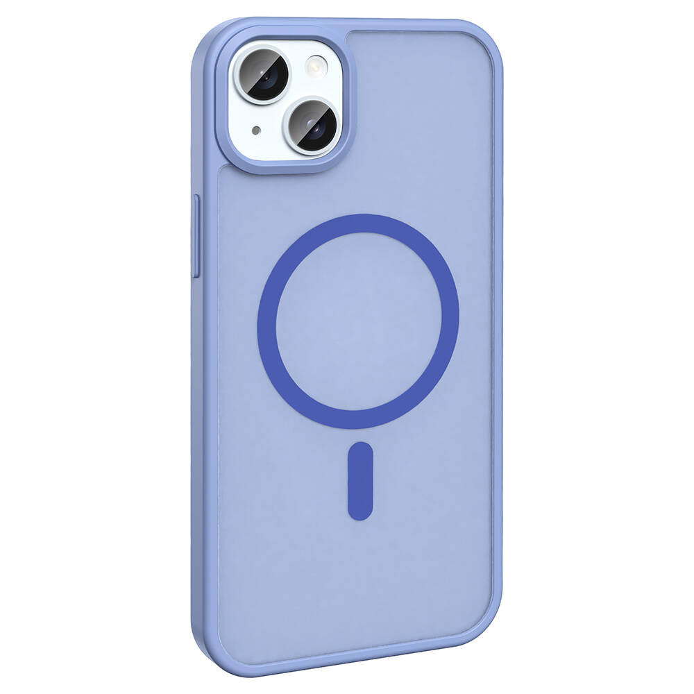 Apple iPhone 13 Kılıf M-safe Şarj Özellikli Mat Arka Yüzey Zore Sio Kapak Açık Yeşil