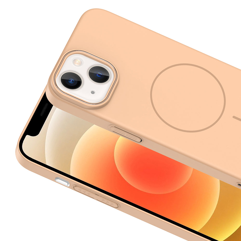 Apple iPhone 13 Kılıf M-safe Şarj Özellikli Zore Ruby Sert Kapak Lacivert