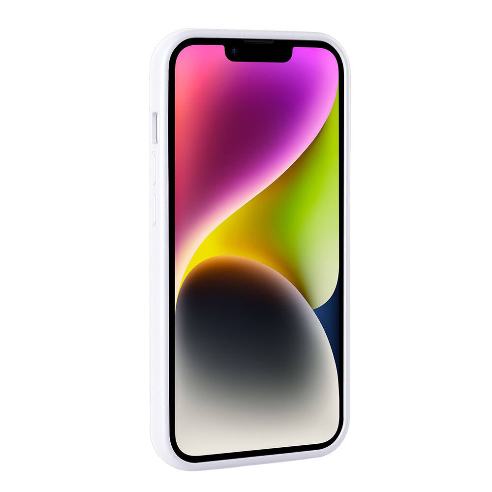 Apple iPhone 13 Kılıf Parlak Taşlı Tasarım Zore Pırlanta Kapak Beyaz