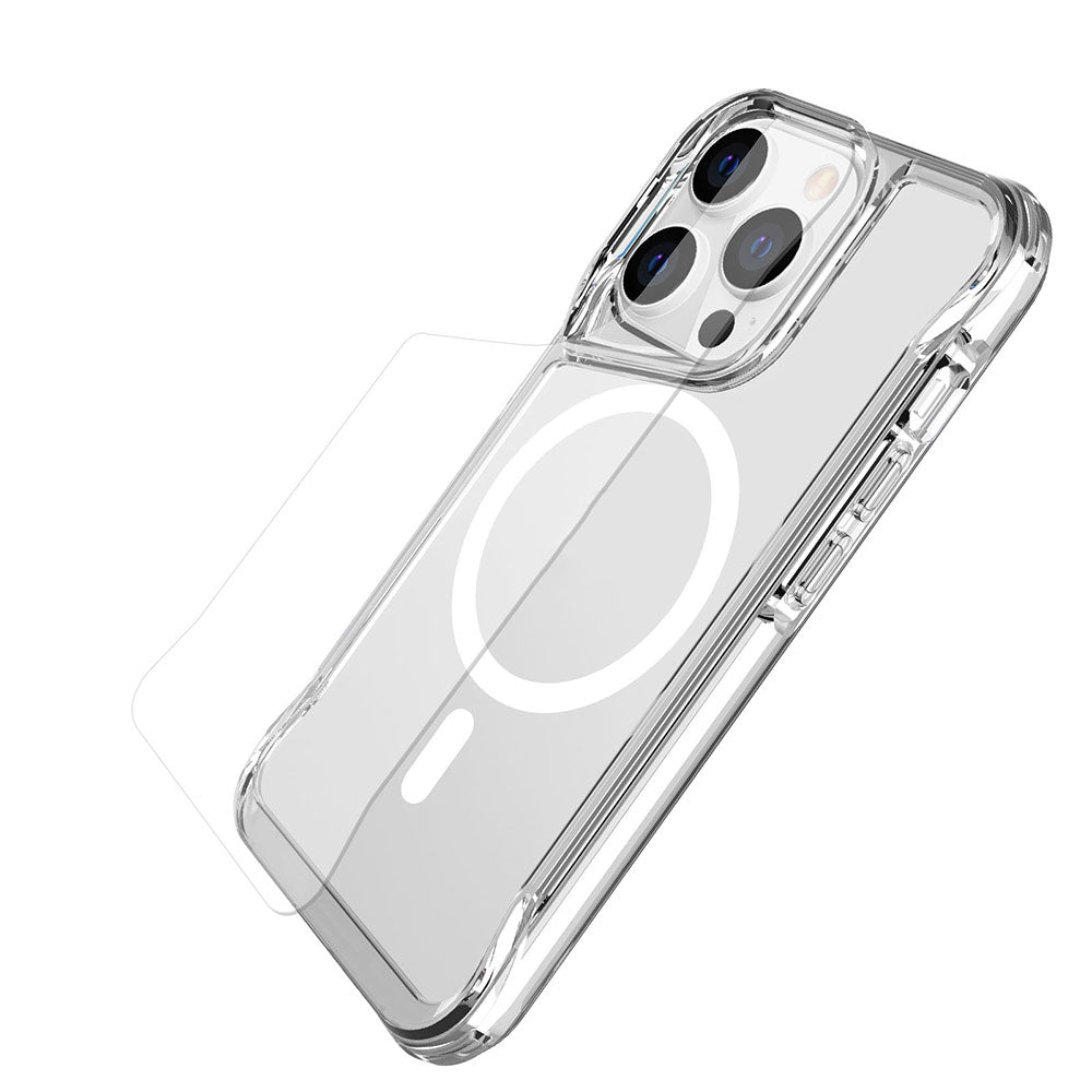 Apple iPhone 13 Pro Kılıf Zore M-safe Şarj Özellikli T-Max M-safe Kapak Renksiz