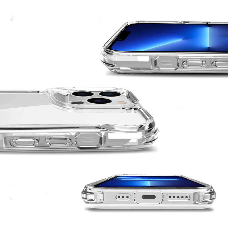 Apple iPhone 13 Pro Kılıf Zore T-Max Kapak Renksiz