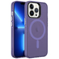 Apple iPhone 13 Pro Max Kılıf Zore M-safe Şarj Özellikli Buzlu Transparan C-Pro Sert Kapak