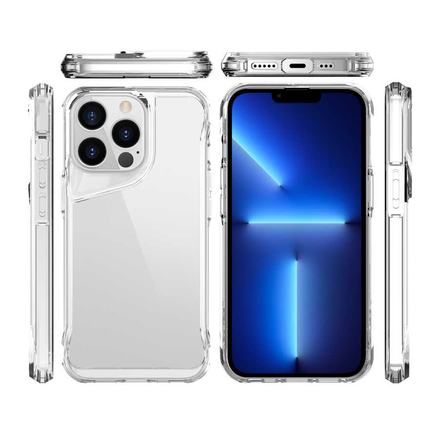 Apple iPhone 13 Pro Max Kılıf Zore T-Max Kapak Renksiz