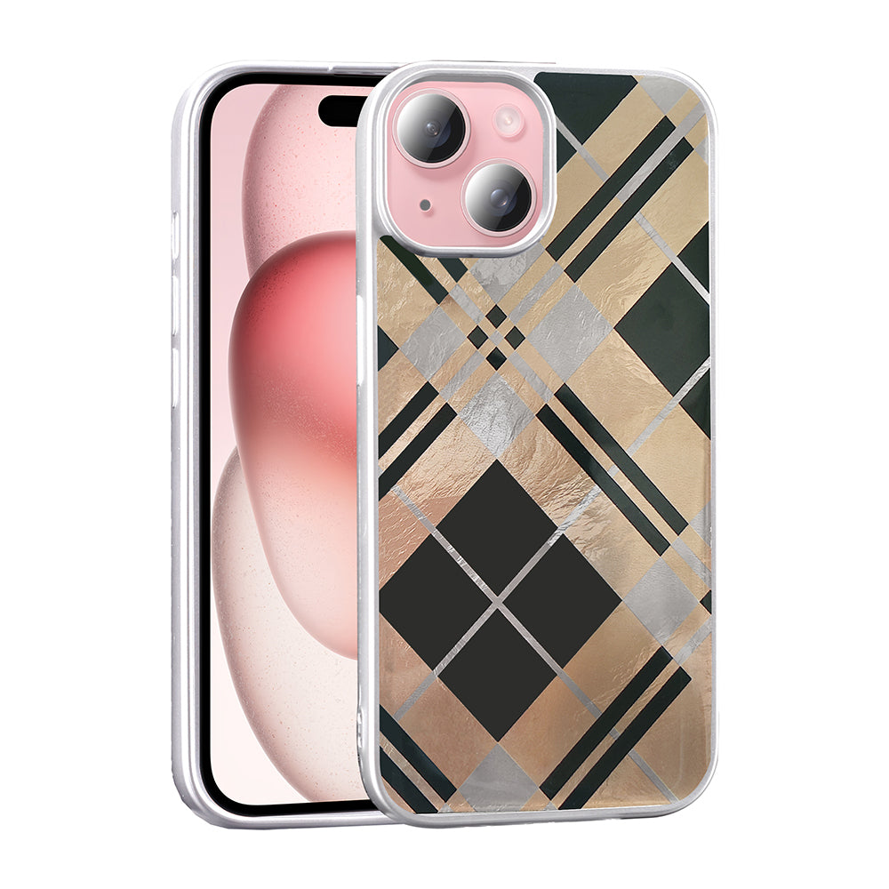 Apple iPhone 14 Kılıf Desenli Zore Mep Kapak Gold Leopar