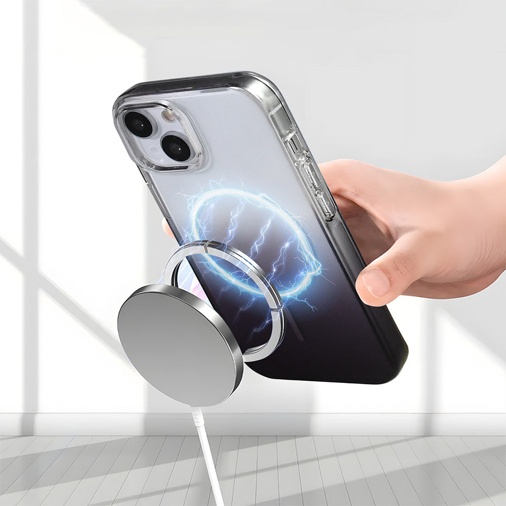 Apple iPhone 14 Kılıf M-Safe Şarj Özellikli Zore Septik Silikon Kapak Turkuaz