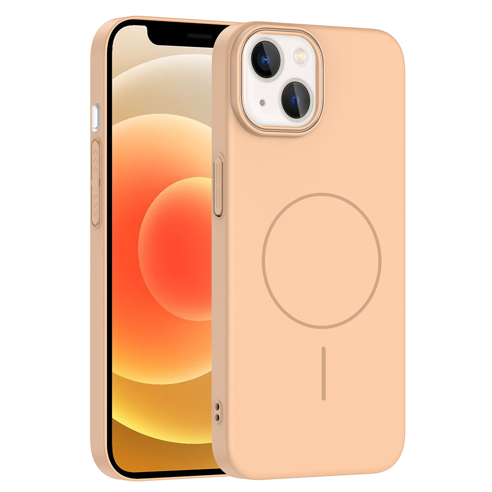 Apple iPhone 14 Kılıf M-safe Şarj Özellikli Zore Ruby Sert Kapak Lacivert