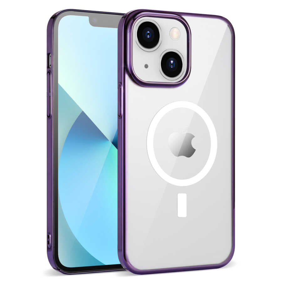 Apple iPhone 14 Kılıf Zore Wireless Şarj Özellikli Pixel M-safe Kapak