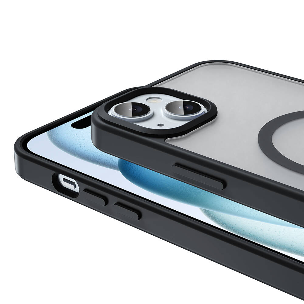Apple iPhone 14 Plus Kılıf M-safe Şarj Özellikli Mat Arka Yüzey Zore Sio Kapak Derin Mor
