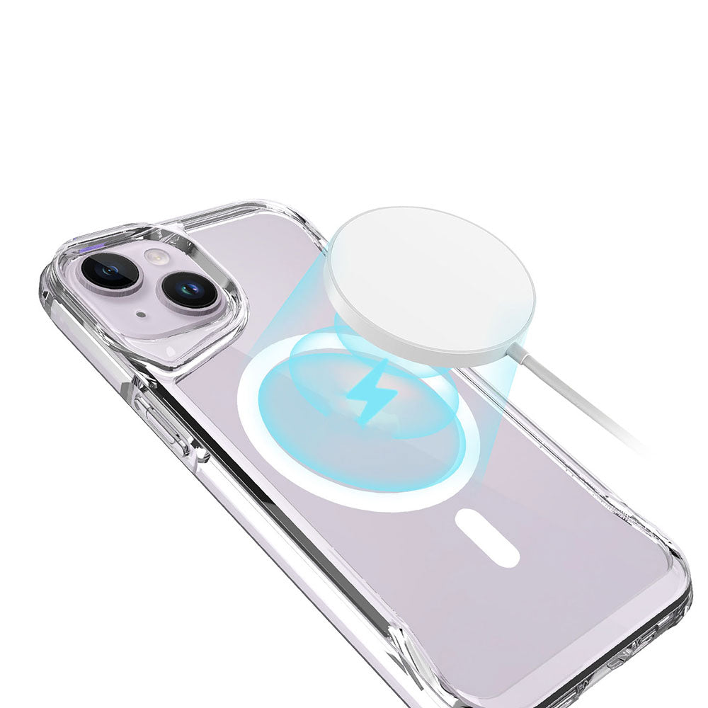 Apple iPhone 14 Plus Kılıf Zore M-safe Şarj Özellikli T-Max M-safe Kapak Renksiz