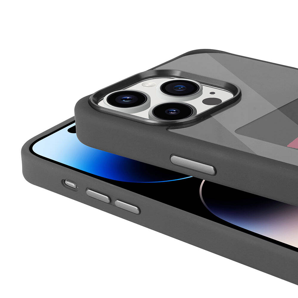 Apple iPhone 14 Pro Kılıf Ekranı Yansıtan Zore Akıllı NFC Kapak Siyah