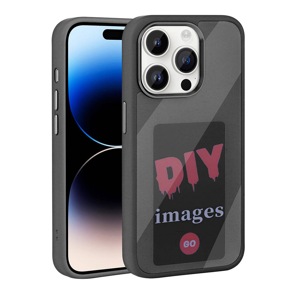 Apple iPhone 14 Pro Kılıf Ekranı Yansıtan Zore Akıllı NFC Kapak Siyah