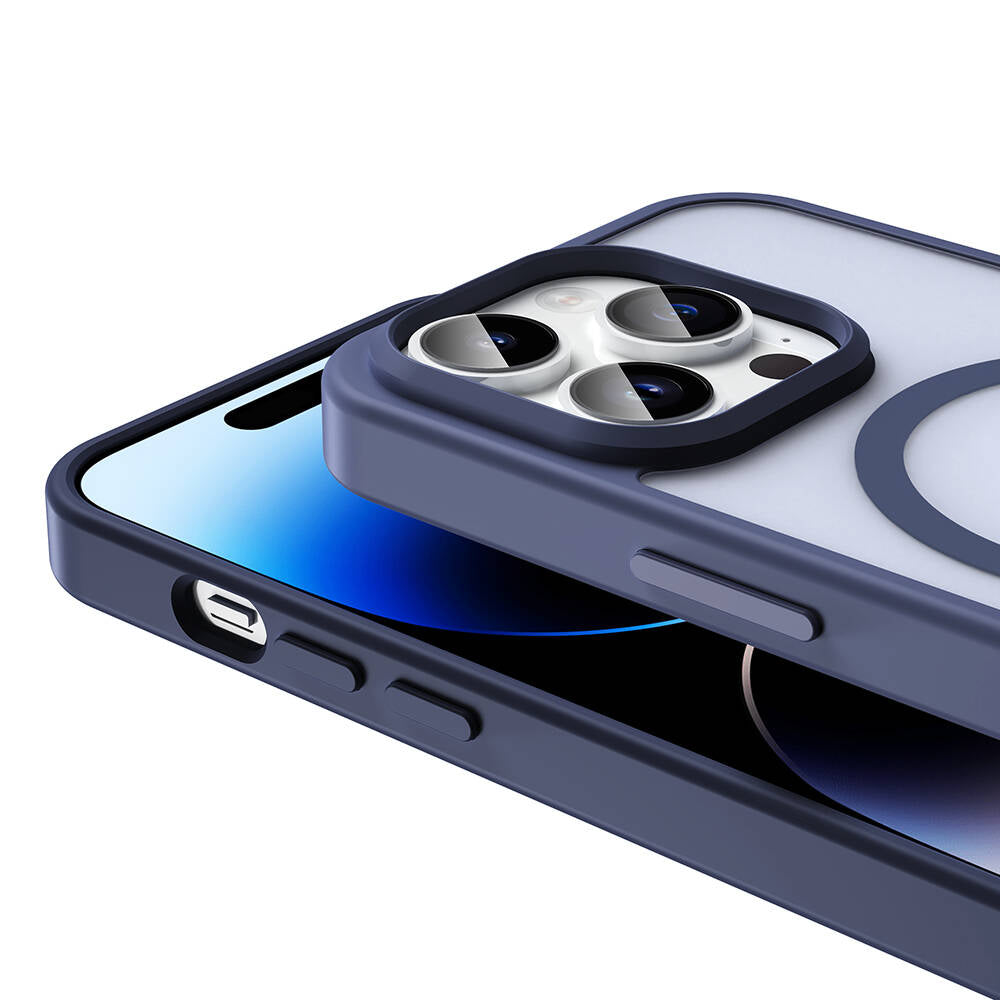 Apple iPhone 14 Pro Kılıf M-safe Şarj Özellikli Mat Arka Yüzey Zore Sio Kapak Siyah