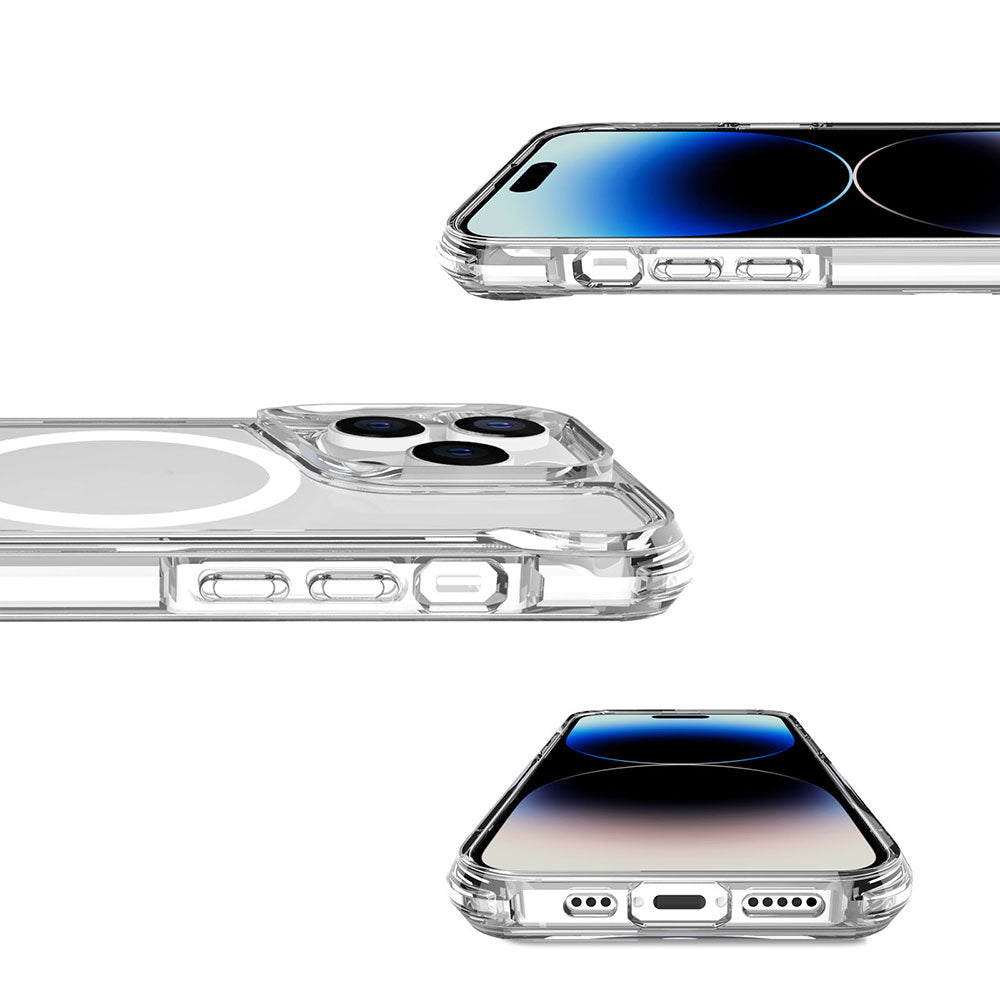 Apple iPhone 14 Pro Kılıf Zore M-safe Şarj Özellikli T-Max M-safe Kapak Renksiz