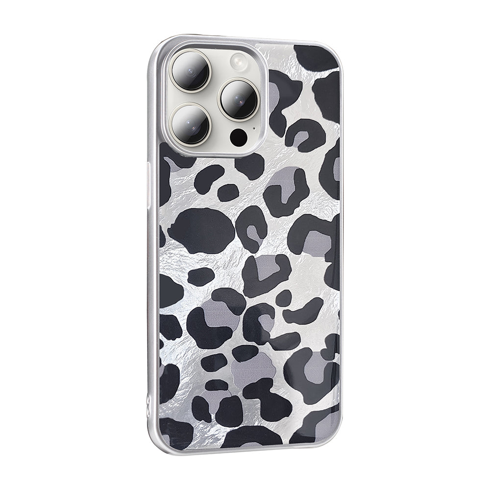 Apple iPhone 14 Pro Max Kılıf Desenli Zore Mep Kapak Gold Leopar