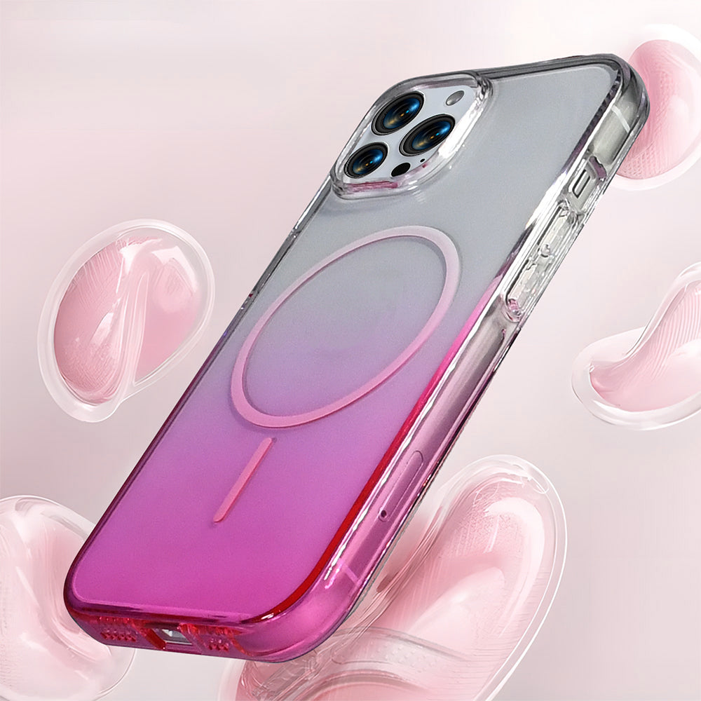 Apple iPhone 14 Pro Max Kılıf M-Safe Şarj Özellikli Zore Septik Silikon Kapak Pembe