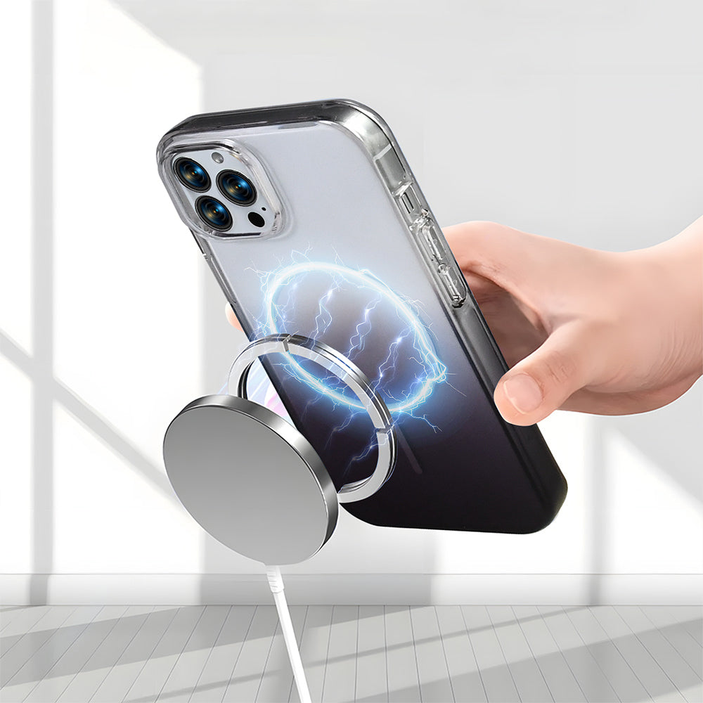 Apple iPhone 14 Pro Max Kılıf M-Safe Şarj Özellikli Zore Septik Silikon Kapak Turkuaz