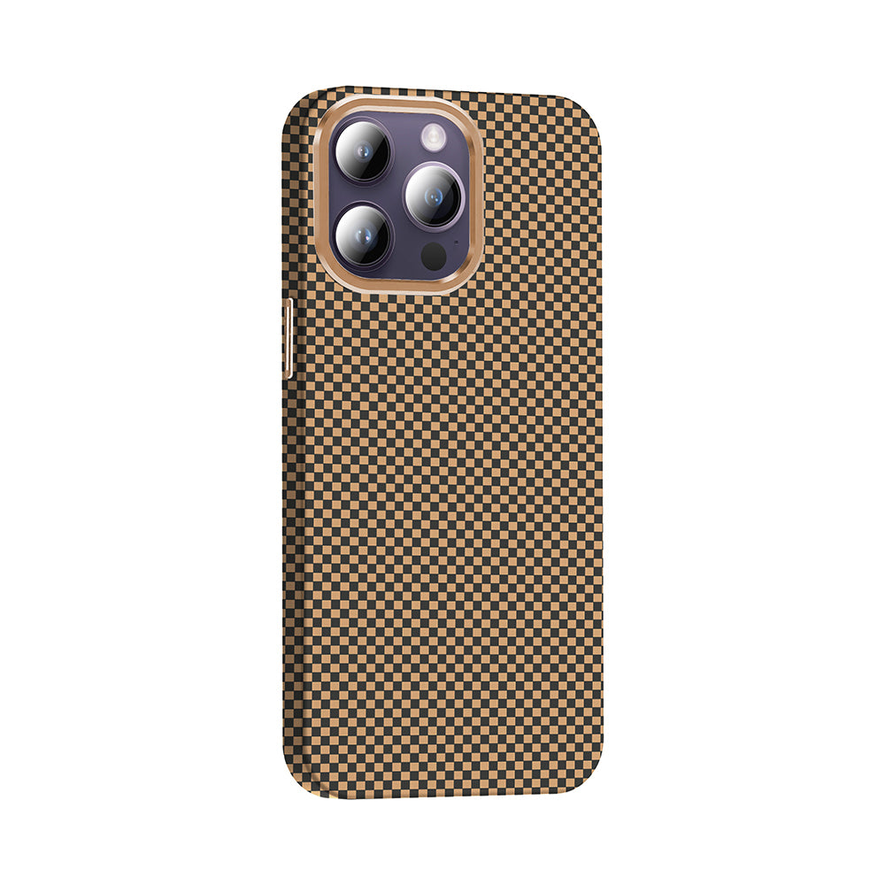 Apple iPhone 14 Pro Max Kılıf M-safe Şarj Özellikli Karbon Fiber Görünümlü Zore Gros Kapak Gri-Siyah