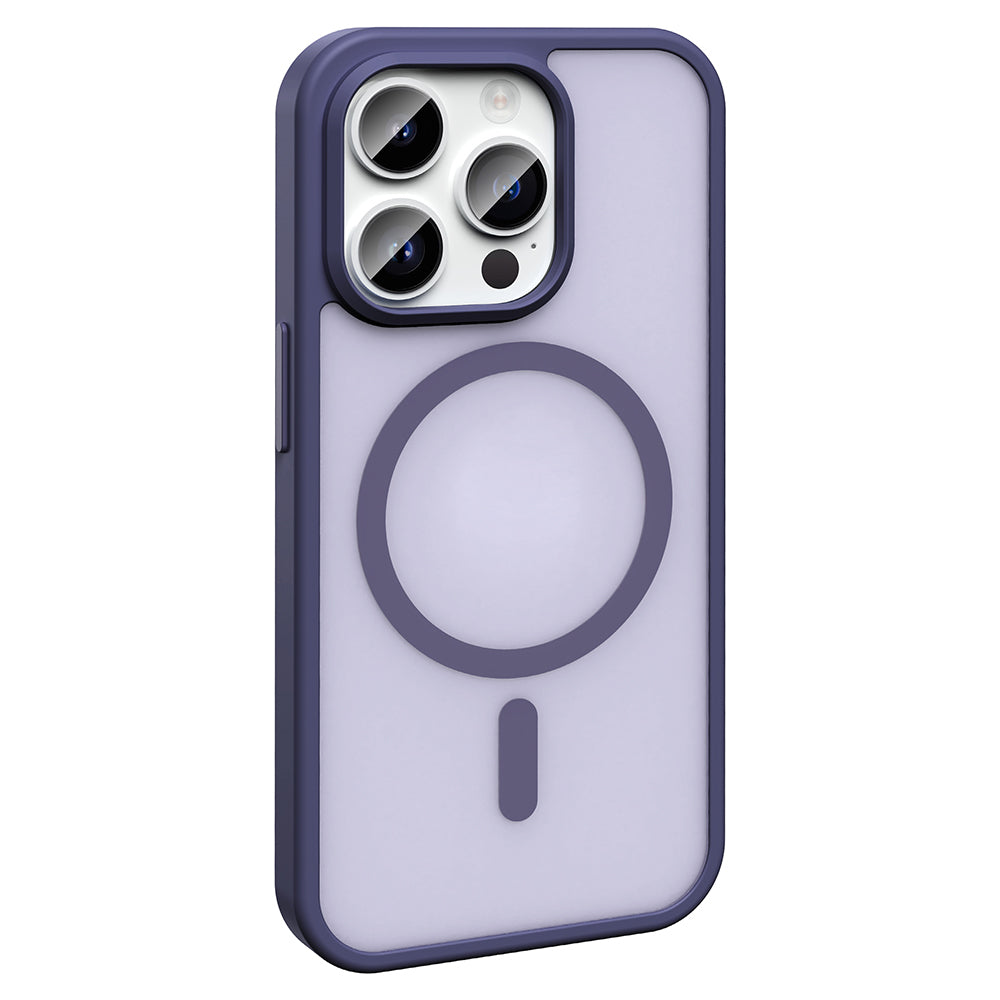 Apple iPhone 14 Pro Max Kılıf M-safe Şarj Özellikli Mat Arka Yüzey Zore Sio Kapak Siyah