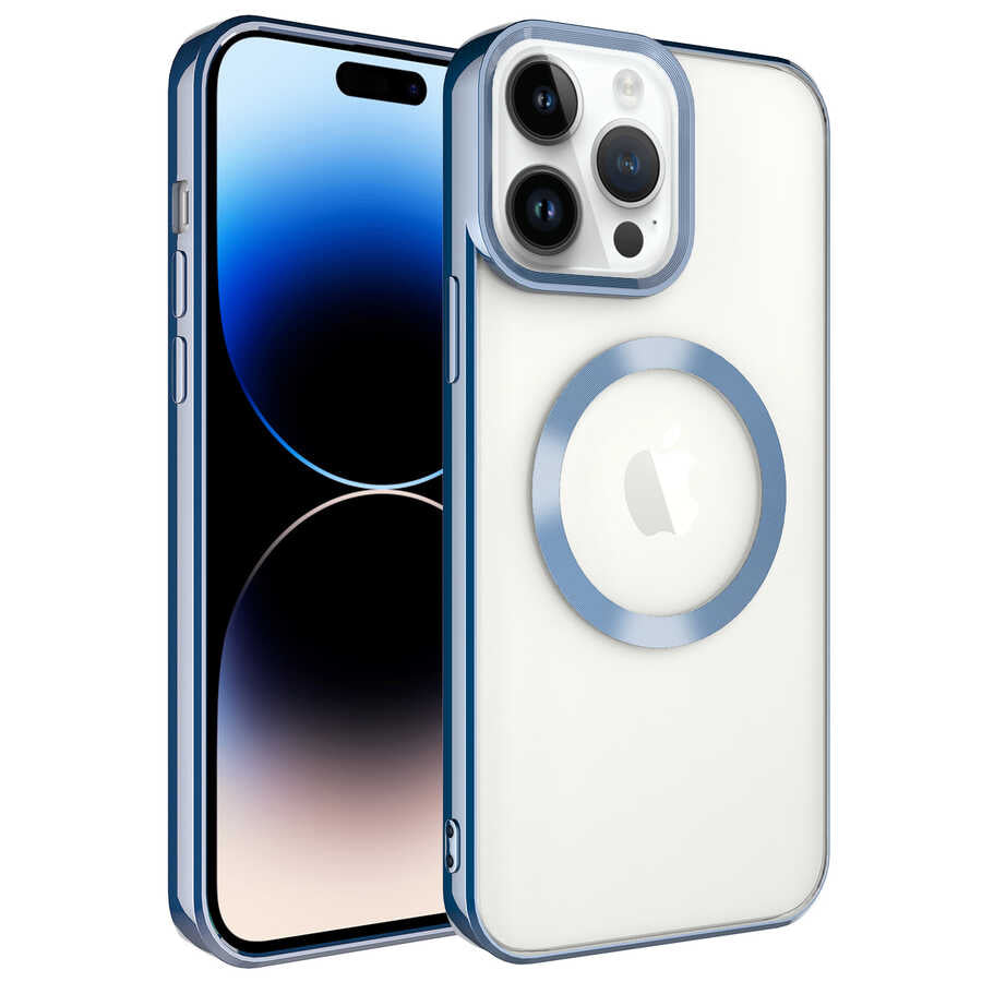 Apple iPhone 14 Pro Max Kılıf M-safe Wireless Şarj Özellikli Zore Setro Silikon