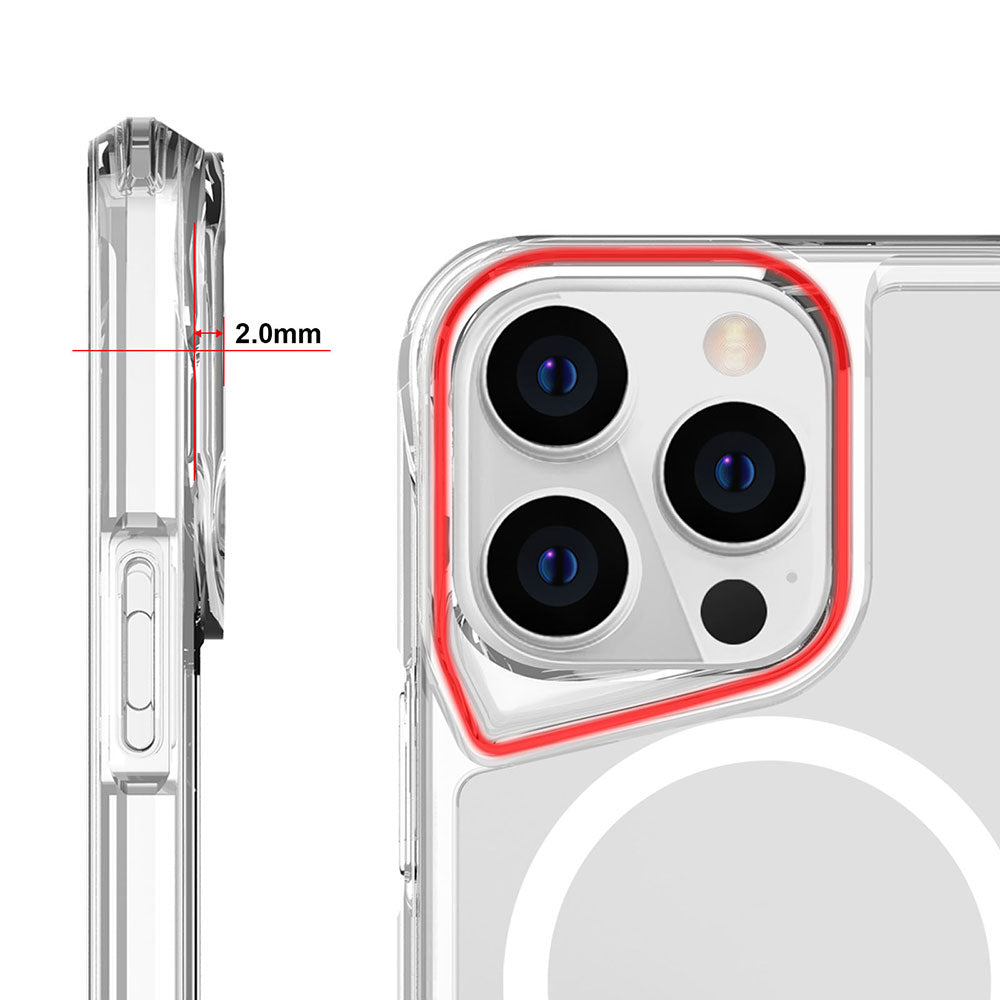 Apple iPhone 14 Pro Max Kılıf Zore M-safe Şarj Özellikli T-Max M-safe Kapak Renksiz