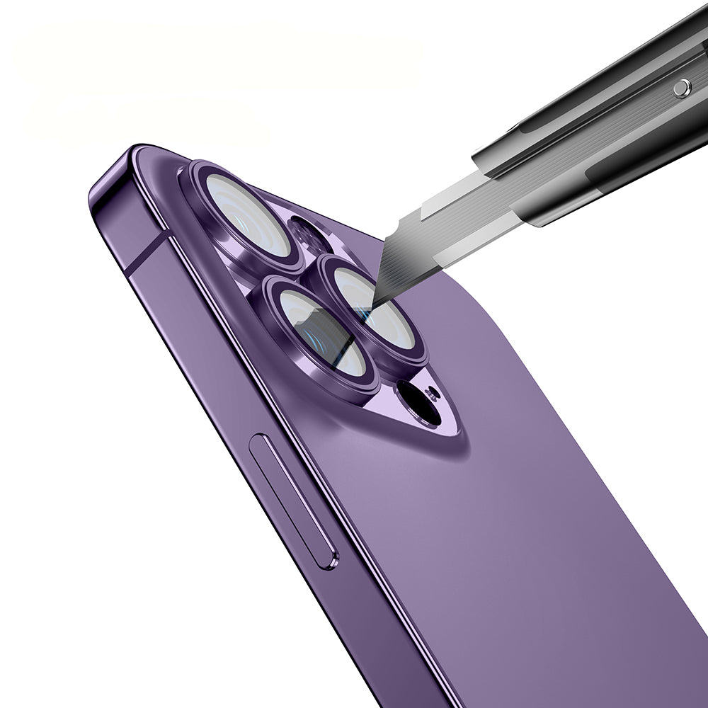 Apple iPhone 14 Pro Max Zore Mikro Kamera Lens Koruyucu Gümüş