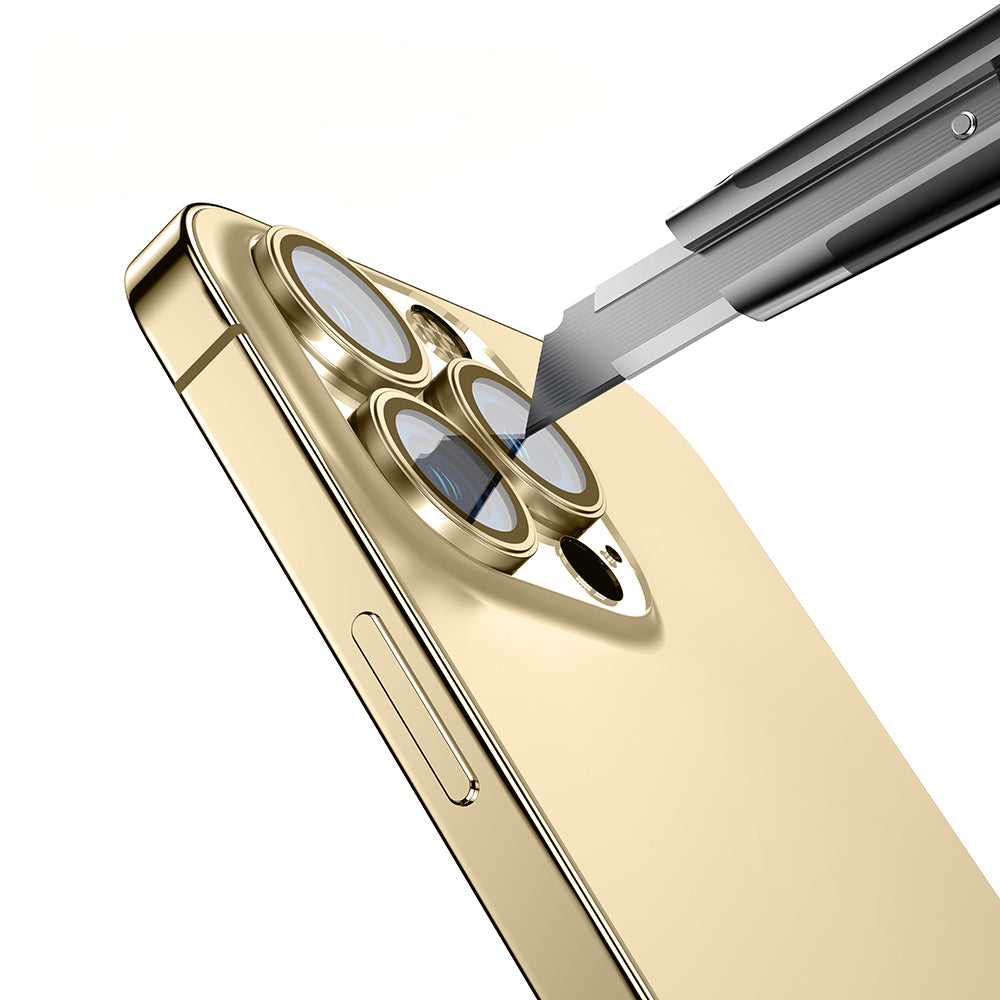 Apple iPhone 14 Pro Max Zore Mikro Kamera Lens Koruyucu Gold