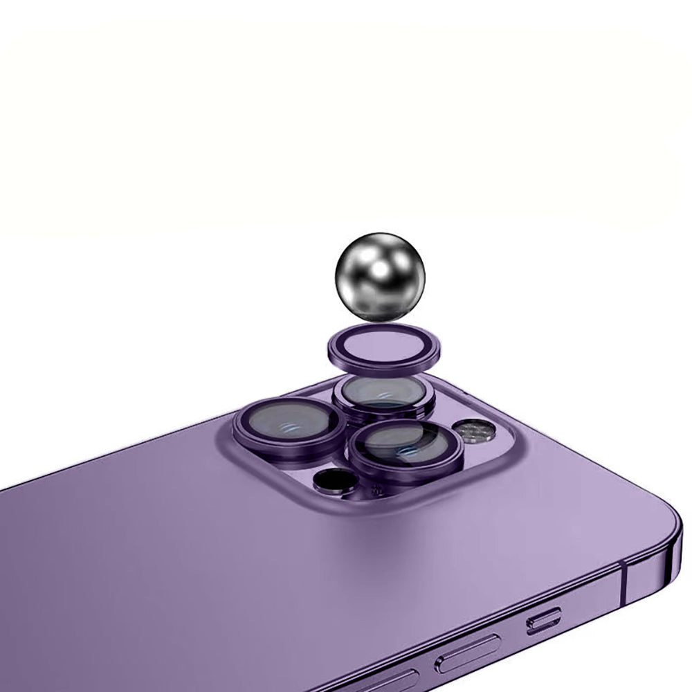 Apple iPhone 14 Pro Max Zore Mikro Kamera Lens Koruyucu Derin Mor