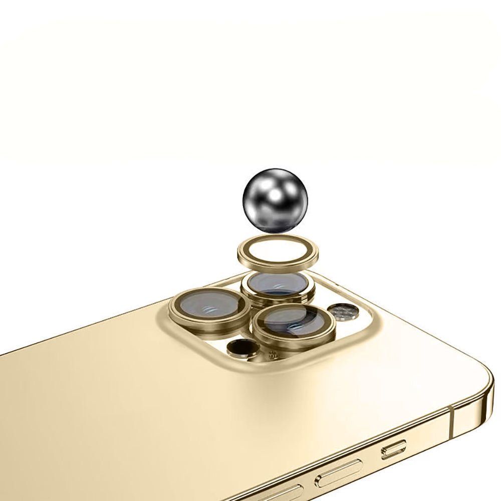 Apple iPhone 14 Pro Max Zore Mikro Kamera Lens Koruyucu Gold